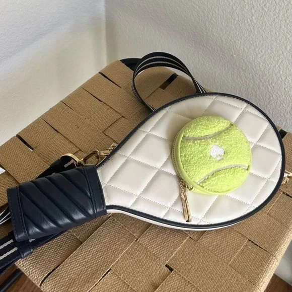 Kate Spade Grand Slam 3d Tennis Raquet Crossbody - Picture 1 of 2
